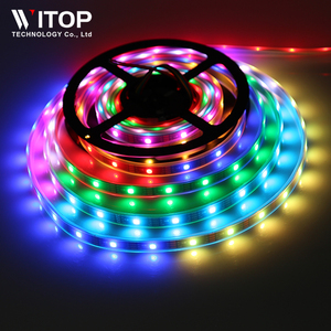 RGB kỹ thuật số pixel <span class=keywords><strong>LED</strong></span> Strip ánh sáng thông minh DC 12V ws2811 IP67 Đồng cơ thể cảnh quan chuyển đổi <span class=keywords><strong>wifi</strong></span> điều khiển từ xa Dimmable - Product Image 3