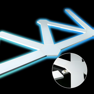 Iluminación LED de diseño moderno para dormitorio, aplicación de música, juegos de ritmo, voz y Control remoto, tonos blancos y negros, decoración de habitación DIY - Product Image 5