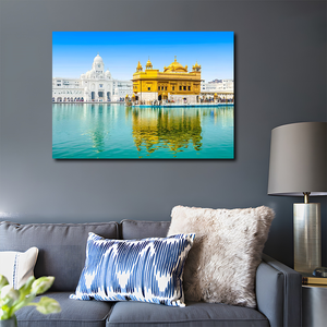 אמנות אירופאית אמריקאית, ארמון מים, אדריכלות אימפרסיוניסטית, פוסטר קנבס 60x60 ס\"מ, קישוט קיר גדול HD, סיטונאי מהמפעל - Product Image 6