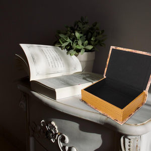 Caja de libros de madera sin terminar Caja de regalo con forma de <span class=keywords><strong>libro</strong></span> de madera lisa grande Caja de libros de madera vintage - Product Image 6