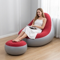 Canapé gonflable pliable en caoutchouc floqué, fauteuil inclinable, ensemble de meubles d'intérieur et d'extérieur