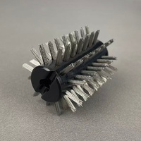 Brosse de nettoyage électrique pour barbecue, en PP et acier inoxydable, 2000 mAh, sans fil, rotative, rechargeable, écologique, pour grille de barbecue, portable