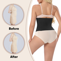 3180 Gaine amincissante invisible pour femme à double couche, douce et à forte compression