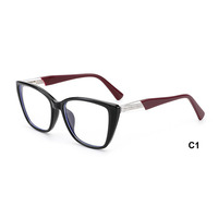 Kacamata Bingkai Penuh Ringan Klasik TR Acetate untuk Pemakaian Sehari-hari Haoya Semua Bentuk Wajah Dewasa Wanita Model LF18009 2026