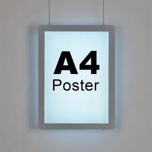 Letrero Luminoso de Acrílico Cristalino Personalizado de Fábrica, con Iluminación LED en el Borde, para Exhibición de Pósteres, Letrero Luminoso de Cristal para Colgar en la Pared - Product Image 2
