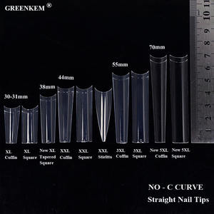 Puntas <span class=keywords><strong>de</strong></span> Uñas XXL con Línea 3XL Sin Curva C en Caja Cuadradas Stiletto Largas Rectas <span class=keywords><strong>de</strong></span> ABS con LOGO Personalizado XXL sin Cubierta C Puntas <span class=keywords><strong>de</strong></span> Uñas Coffin - Product Image 3