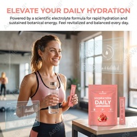 Poudre d'hydratation quotidienne saveur fraise et pastèque, mélange de boisson électrolytique, supplément d'hydratation quotidienne en sachet individuel, vente en gros