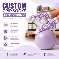 Chaussettes de yoga antidérapantes en tricot de haute qualité, respirantes, en maille, pour Pilates et danse, chaussettes antidérapantes personnalisées pour femmes, automne