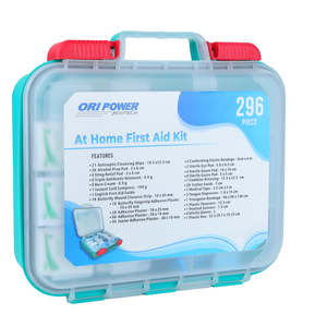 Trousse de premiers soins portable Oripower, 296 pièces, étanche, boîte médicale en plastique pour la maison, l'école, <span class=keywords><strong>le</strong></span> bureau, utilisation en cas d'urgence et de prévention - Product Image 2