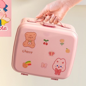 Handheld Storage Box Plastic Cosmetic Organizer Travel Makeup Bag With Handle For Women And Girls Small Size Portable - Product Image 4