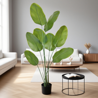 Vente en gros 160cm de cigare artificiel Arrow-root Faux bonsaï vert arbre artificiel pour la décoration intérieure du bureau à domicile