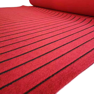 <span class=keywords><strong>Alfombra</strong></span> de Jacquard de Poliéster Cepillado, <span class=keywords><strong>Alfombra</strong></span> de Rayas Agujereadas para Oficina, Dormitorio, Pasillo, Centro Comercial, Boda, Hotel, Escaleras, Uso en Exposiciones - Product Image 1