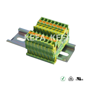 יעילות גבוהה kefa KFPT2511-2.5 המגרש 5.2 מ "מ 600v 20a 20a מסוף בלוק מחבר גריי וכתום - Product Image 5