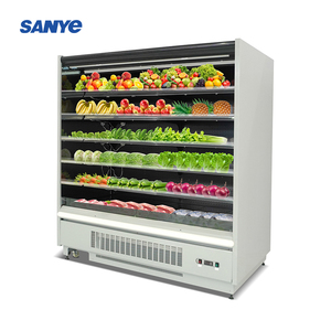 <span class=keywords><strong>Réfrigérateur</strong></span> commercial à refroidissement par air avec dégivrage automatique, commande numérique et rideau nocturne pour l'affichage des fruits et légumes en magasin d'alimentation - Product Image 4