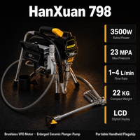 Mesin Semprot Cat Airless Bertekanan Tinggi dengan Motor Brushless Elektrik untuk DIY, Pengecatan Lateks, dan Pelapisan Dinding