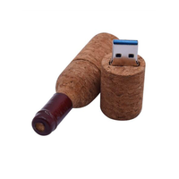 Botella de vino tinto grabada con logotipo personalizado Unidad flash USB de corcho de madera creativa 2GB/2.016GB/32GB/64GB Garantía de 3 años de alta velocidad Nuevo