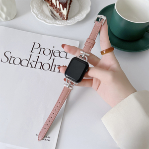 Lionorm Elegantes D-förmiges Schnallenarmband aus Echtleder für Apple Watch Series 5/6/7/8/9/SE Modisches Stilvolles Damen-Uhrenarmband - Product Image 6