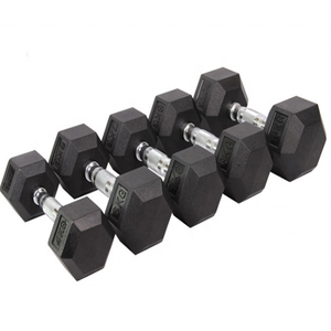 Haltères hexagonales noires fixes, équipement <span class=keywords><strong>de</strong></span> gymnastique, <span class=keywords><strong>musculation</strong></span>, 1 pièce - Product Image 6