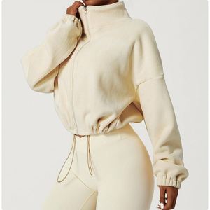 Custom High Quality Women Streetwear Manufacturer Distressed Puff Print Fleece String Pullover Loose Crop Top <b>White</b> <b>Hoodie</b> - Product Image 4