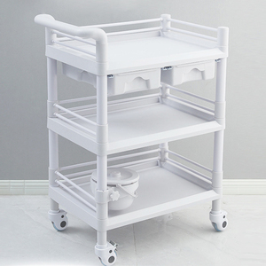 รถเข็น ABS 3 ชั้น รถเข็นอเนกประสงค์ 3 ชั้น รถเข็น ABS สำหรับใส่เครื่องมือแพทย์ - Product Image 4