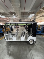 Auto-rickshaw électrique à 3 roues, tuk-tuk, châssis robuste, cabine ouverte, 4 passagers, charge utile de 400 kg, autonomie de 80-110 km, batterie de 7,2 kWh