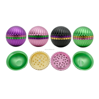 Nouveauté : Moulin à herbes en forme de boule, logo personnalisé, 63 mm, moulin à tabac en aluminium de qualité supérieure, logo ODM/OEM pour accessoires de fumeur