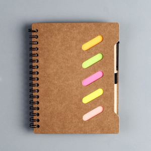 Carnet à spirales créatif avec couverture en kraft, notes adhésives rechargeables, bloc-notes avec onglets pour le bureau, l'école et les cadeaux promotionnels - Product Image 4