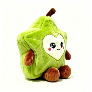 Peluche Personalizado de Fruta Estrella (Carambola), Juguete de Peluche Verde Suave y Esponjoso con Cara y Extremidades Sonrientes - Product Image 2