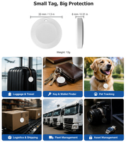 Etiqueta BLE Personalizada, Rastreador Inteligente para iOS y Android, Mini Rastreador de Activos y Vehículos, Geo Fence, Air Tag sin Tarjeta SIM, con Software API de Terceros