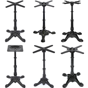 מתכת יצוק שולחן אוכל בסיס מתכת מסחרי רגליים ריהוט בית קפה מסעדה פלדה - Product Image 1