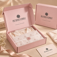 Boîte en carton ondulé rose de style moderne pour l'emballage de sous-vêtements, chemises et vêtements, vente en gros, pour l'expédition