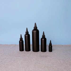 Listo Stock Hdpe 50ml 100ml 150ml 200ml 300ml 400ml 500ml 16oz Negro esmerilado Reutilizable Boca puntiaguda Squeeze Botella de plástico - Product Image 3