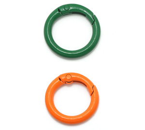 <strong>Spring</strong> Clasps Openable Round Carabiner <strong>Keychain</strong> Bag Clips Hook Metal O Ring Round Buckle Hook - Product Image 5