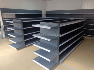 Estantes de exhibición al por menor de alta resistencia Estantería de góndola de supermercado con estante de cubierta para escaparates y supermercados - Product Image 3