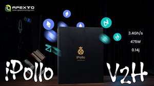 Mới ipollo v2h vv Miner-3600M/3500m/3400M tỷ lệ băm, 475W, Thuật toán ethash, Chuyên Nghiệp asic vv máy khai thác mỏ - Product Image 6