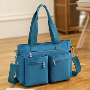 Sac fourre-tout décontracté en tissu Oxford pour femmes, capacité 1L, fermeture éclair, résistant à l'eau, plusieurs poches, poignées souples, bandoulière - Product Image 1