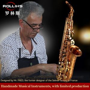 Populaire Grade Classique Structure Or Laque X3-II Mib Alto Baryton Instrument À Vent Saxophone - Product Image 6