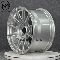Rines de Aleación Maxtera Forged Custom Silver Protrack One Style para BMW VW GTI Camaro Corvette 370Z GT-R Supra Mustang Civic