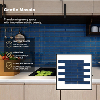 295x280 feuilles conception de cuisine mur carreaux de métro en céramique motif en porcelaine émaillée en céramique de cuisine bleu métro carrelage mural