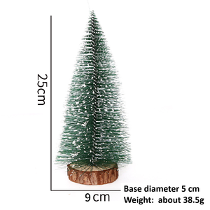 Pohon Natal dekorasi Mini, sikat botol kecil pohon Natal buatan untuk dalam ruang luar ruang rumah pesta - Product Image 6