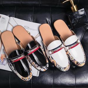 Chaussures en cuir mi-ouvertes pour hommes 2026, antidérapantes, imperméables, légères, hiver-été, à bout fermé, tendance et jeunesse - Product Image 4