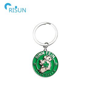 Fabrication de porte-clés irlandais personnalisé en métal Llavero émail vert Irlande irlandais <span class=keywords><strong>Sinn</strong></span> Fein porte-clés <span class=keywords><strong>Sinn</strong></span> Fein avec carte irlandaise porte-clés - Product Image 4