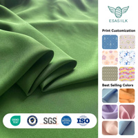 Tissu en Soie de Mûrier 100% Charmeuse 16, 19, 22 Momme, Largeur 114cm, Teint Uni, Certifié OEKO-TEX, pour Robes, Vêtements de Nuit et Rideaux - Vente en Gros