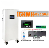 Batterie de secours LFP 48V 200Ah Lifepo4 Lithium solaire à cycle profond 10Kwh, batteries de stockage d'énergie murales pour la maison