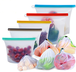 Sacs de conservation alimentaire en silicone réutilisables de qualité alimentaire, étanches, avec fermeture éclair, pour sandwichs et congélation - Product Image 4