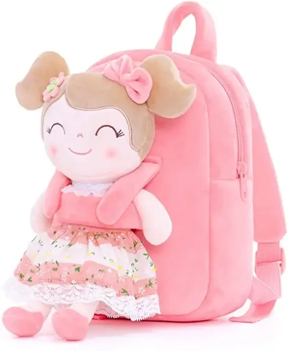 Peluche bambola giocattolo borsa da viaggio per bambini zaini carini a tracolla in età prescolare per ragazze