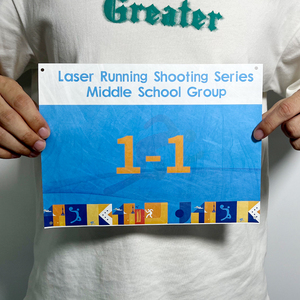 Numéros de dossard de course de <span class=keywords><strong>marathon</strong></span> imprimés en couleur, logo personnalisé, numéros de dossard de football en papier Tyvek imperméable réversibles avec numéros - Product Image 2