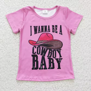 Summer Short Sleeve Girls Summer Top Western <strong>Cowgirl</strong> Print Pattern T <strong>Shirt</strong> for Girls - Product Image 6