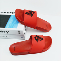 Sandales plates en PVC personnalisées pour hommes avec logo en relief, antidérapantes, soutien de la voûte plantaire, imperméables, amortissantes, pour l'extérieur, pour l'hiver