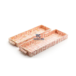 Vente chaude grand plateau en nacre ensemble plateaux de service polyvalents pour la maison pour Ramada - Product Image 5